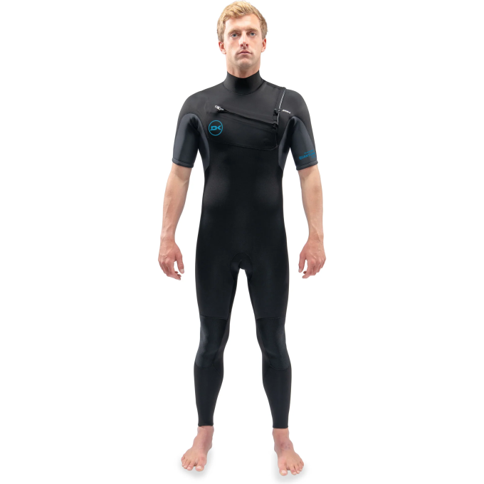 Гидрокостюм DAKINE MEN'S QUANTUM CHEST ZIP SHORT SLEEVED FULL SUIT 2/2mm Black/Grey, размер S DK22M22QSSZ (0604565593801)