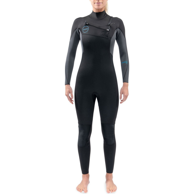 Гидрокостюм женский DAKINE WOMEN'S QUANTUM CHEST ZIP FULL SUIT 3/2mm Black/Grey Размер 10 DK21W32QZ (0604565437297)